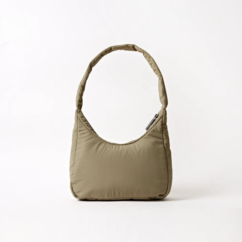 Roka Belize Taupe handbag on a white background