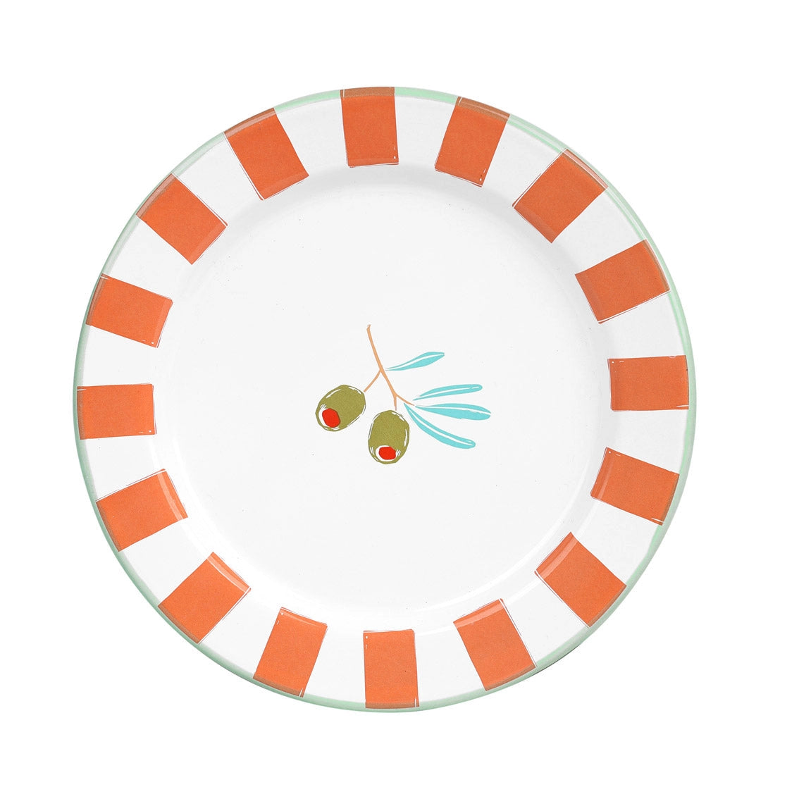 Talking Tables Bon Appetit Enamel Plate Olive - 25cm