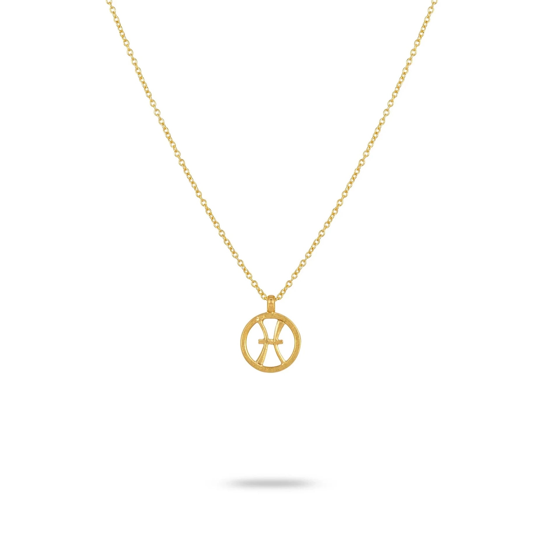gold zodiac necklace for pisces