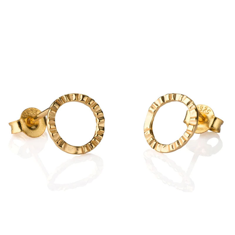 one and eight maxi madrid gold stud earrings