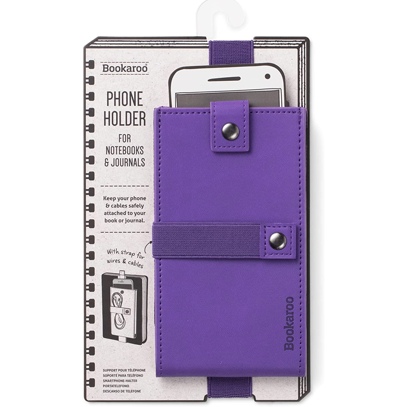 bookaroo phone holder for notebook purple