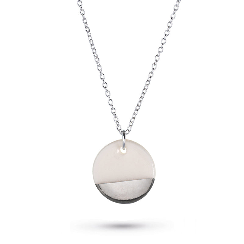 Porcelain Necklace Silver One & Eight Bournemouth stockists
