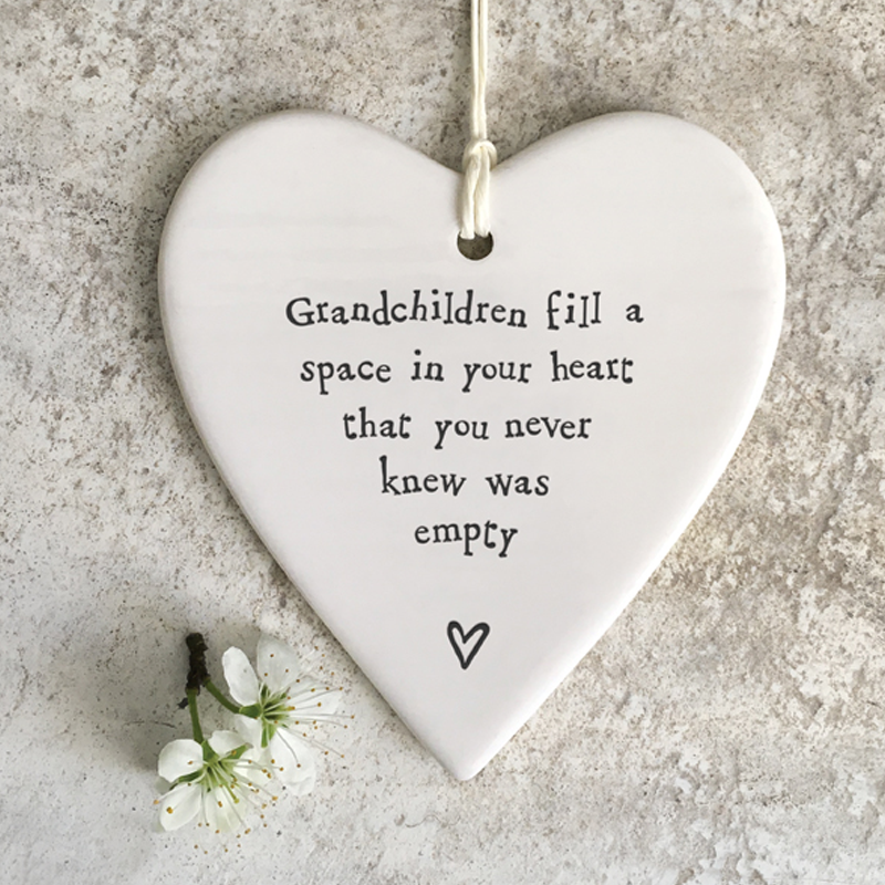 porcelain keepsake heart gift for grandparents
