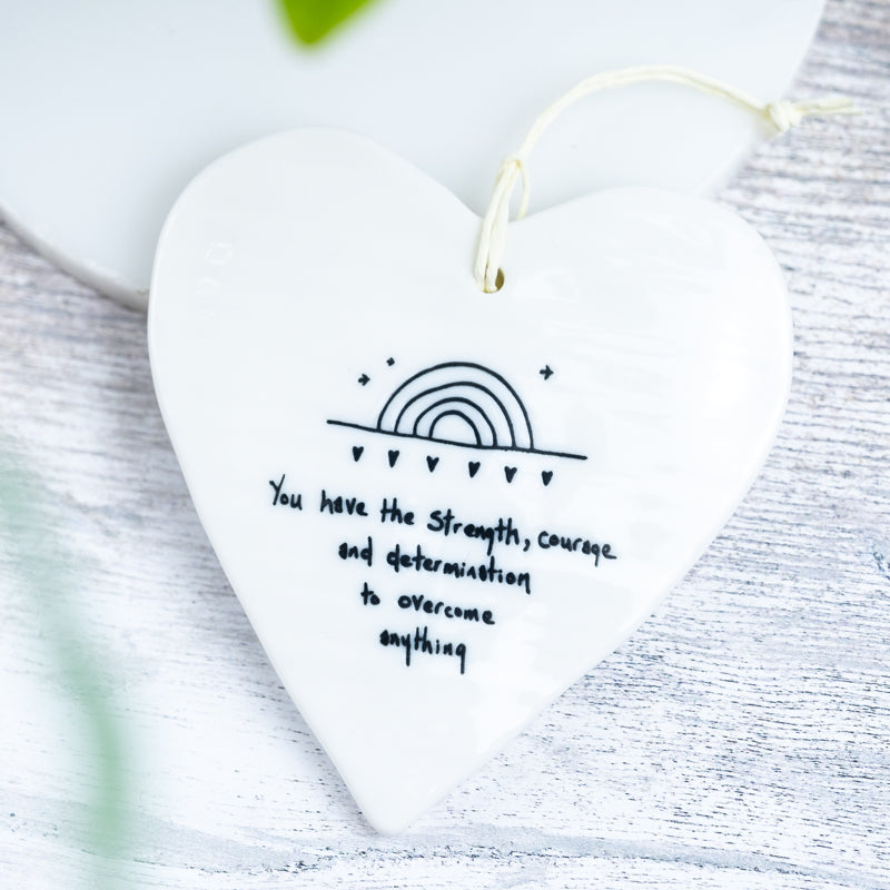 gift to support a friend porcelain heart