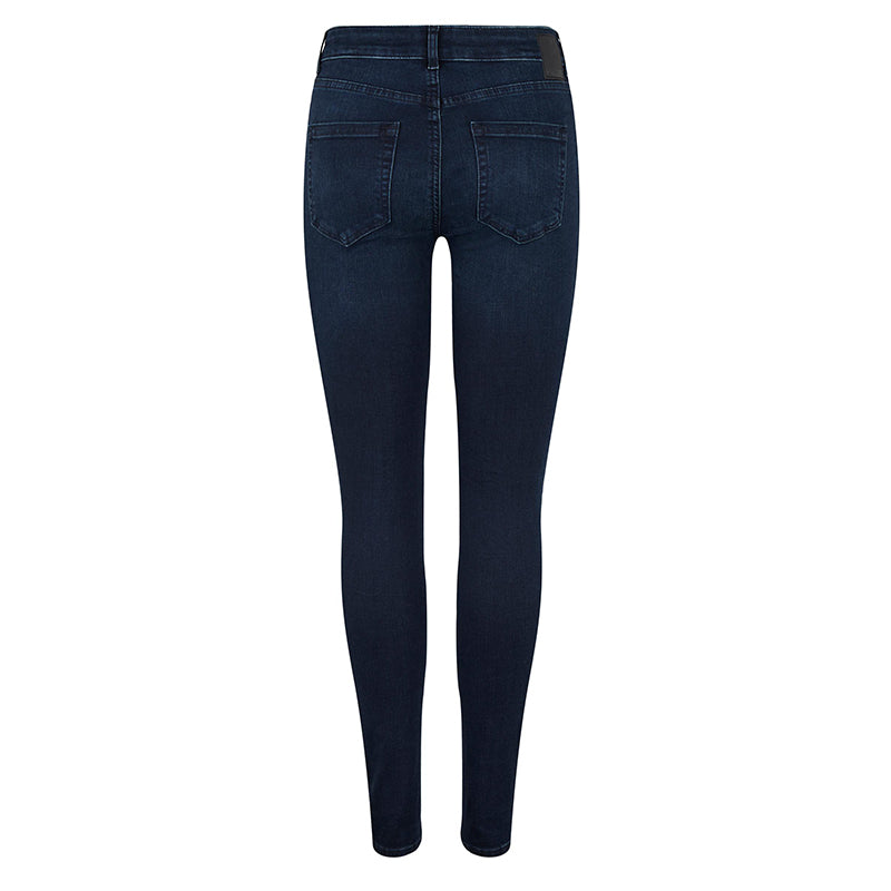 ladies dark blue skinny jeans by Pieces
