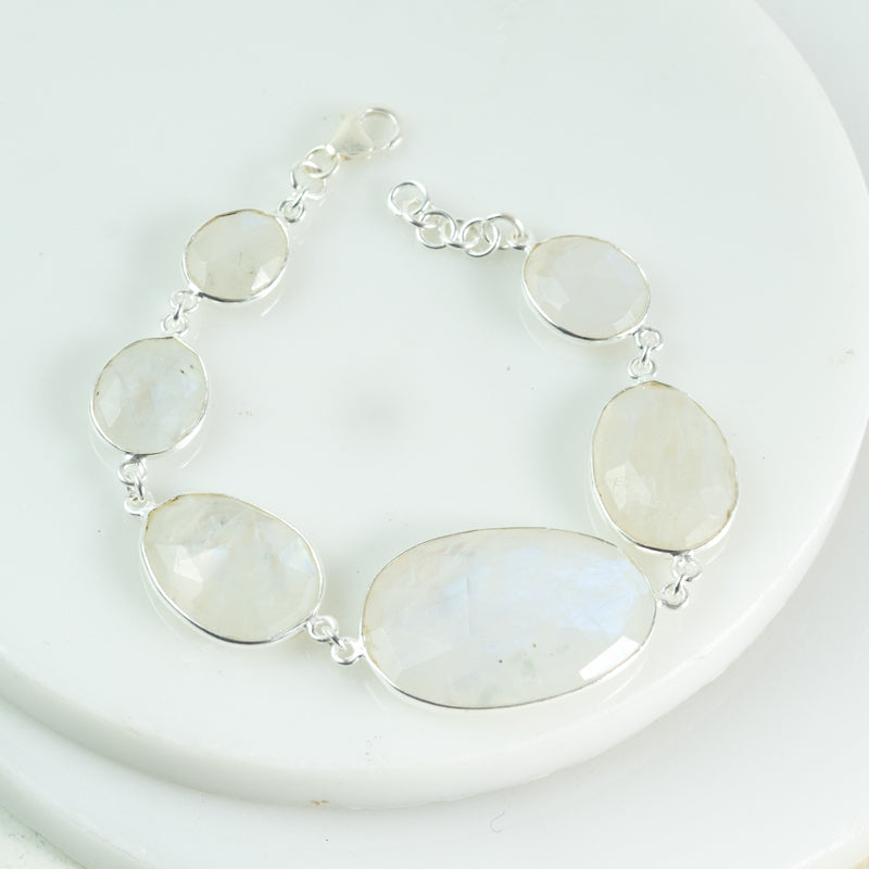 moonstone bracelet large oval stones