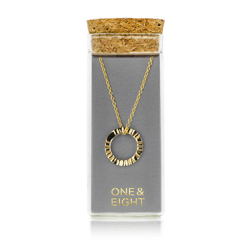 one & eight madrid necklace in bottle gold