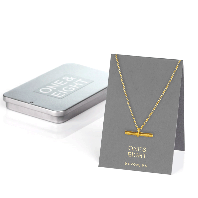 one and eight willow necklace gold