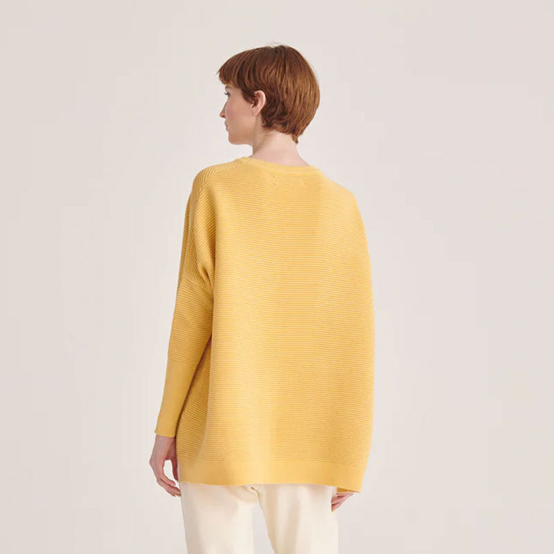 Paisie ribbed jumper yellow back