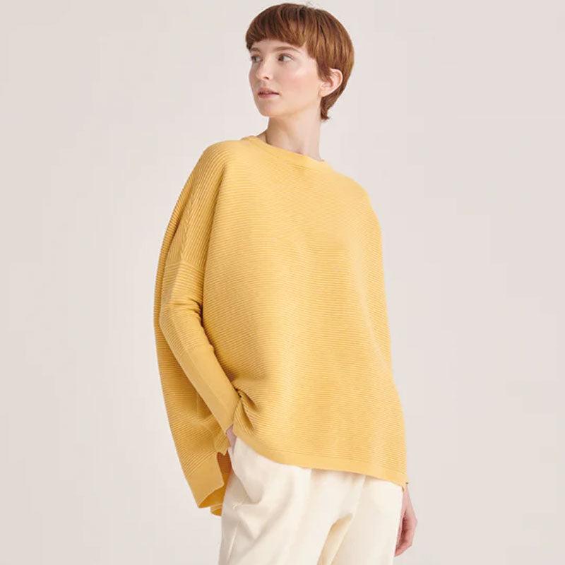 Paisie ribbed jumper yellow front