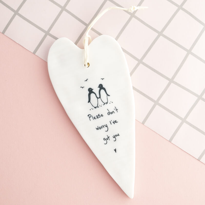 East of India Porcelain heart gift