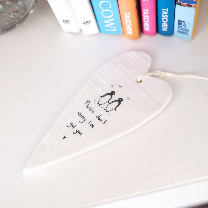 positive quote gift for friends, long heart with message