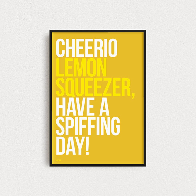 Wall Art Lemon Squeezer (Geezer) Posh Cockney Art Print Sugar Mango