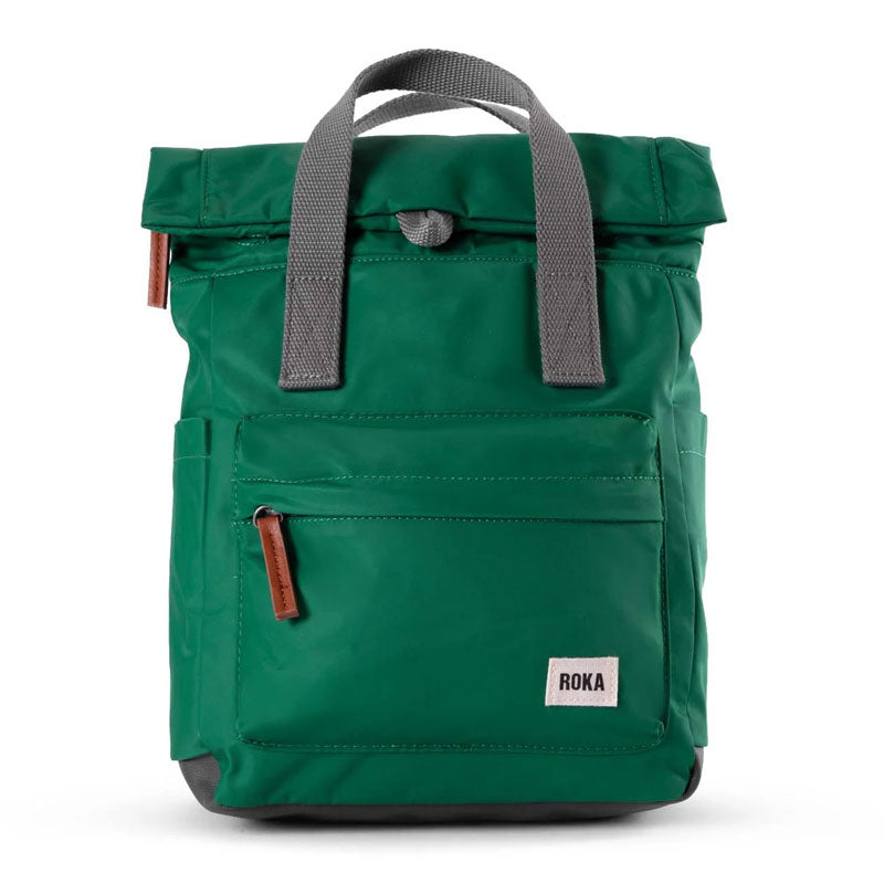 roka emerald green canfield backack sustainable