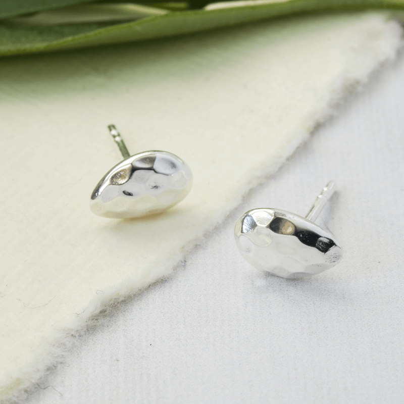 small silver stud organic style