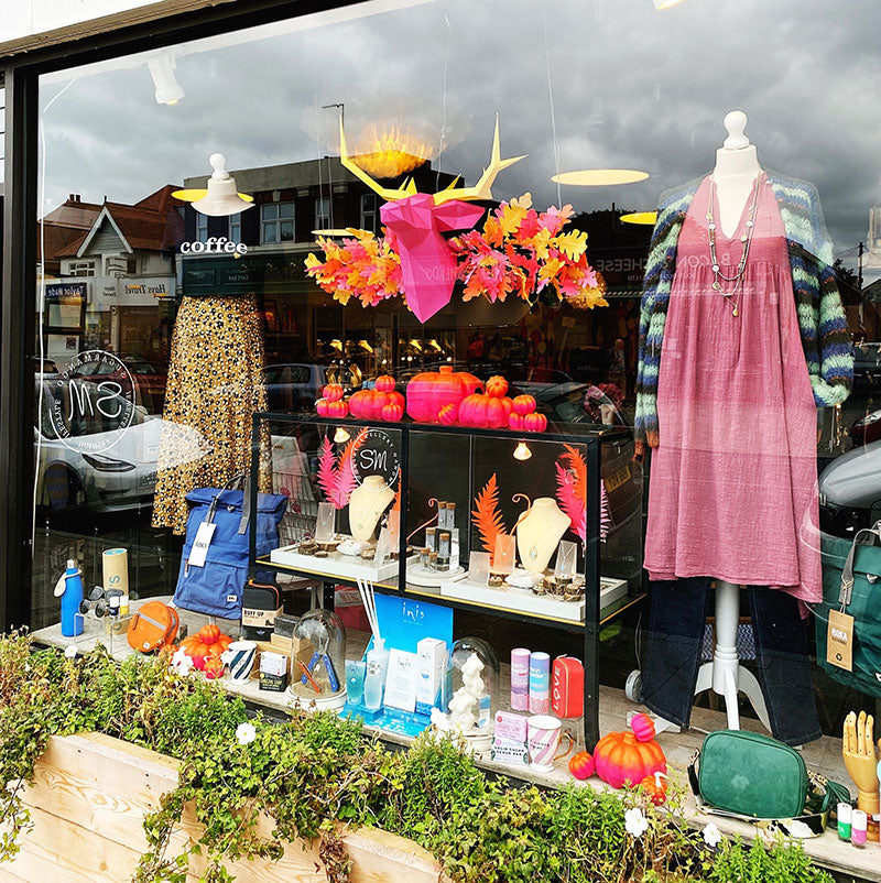 Bournmouth boutique autumn display
