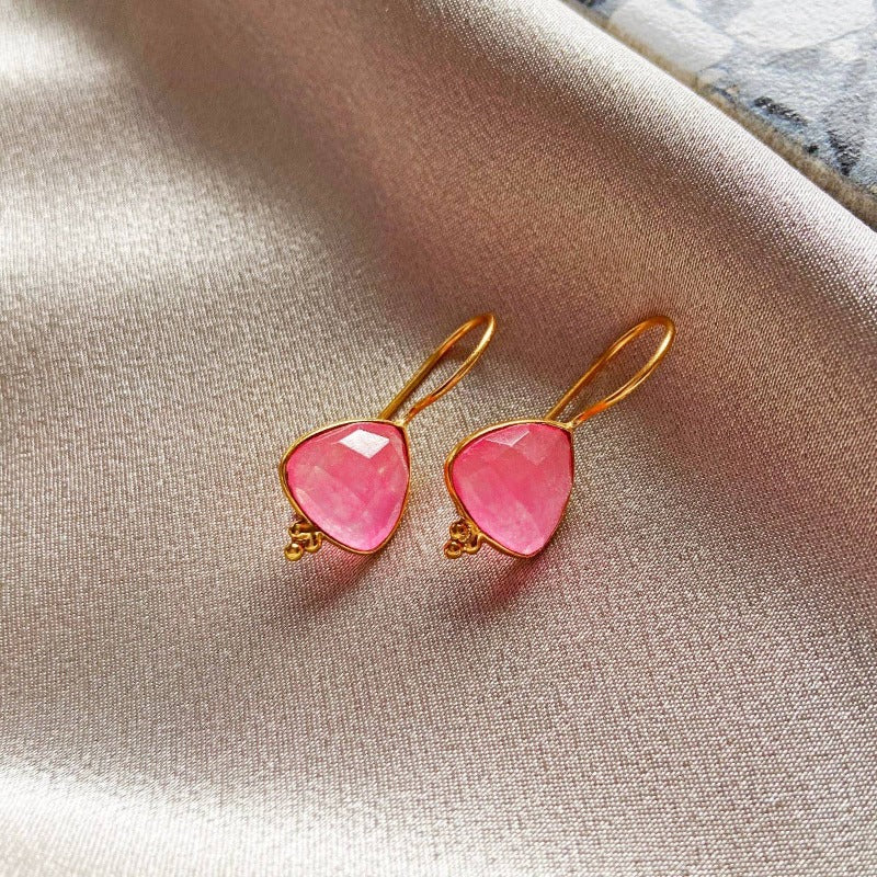 Ashiana Lola Pink Jade Earrings