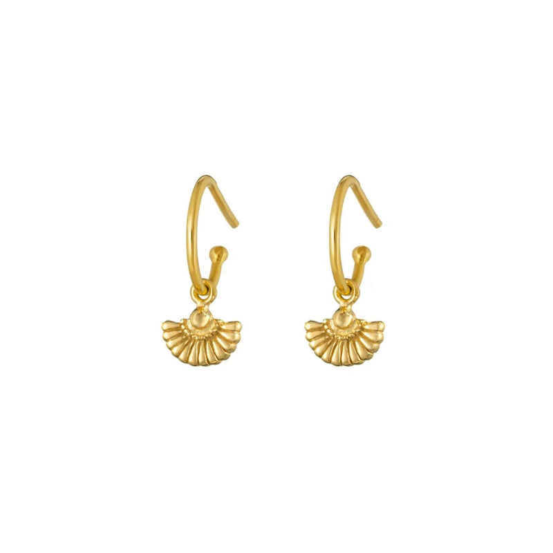 1 & 8 Gold Angel Earrings