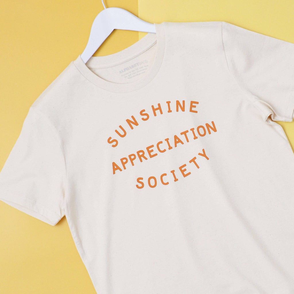 sunshine appreciation society womens t-shirt in yellow