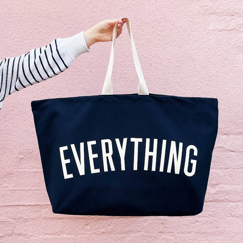 Everything tote bag in dark blue