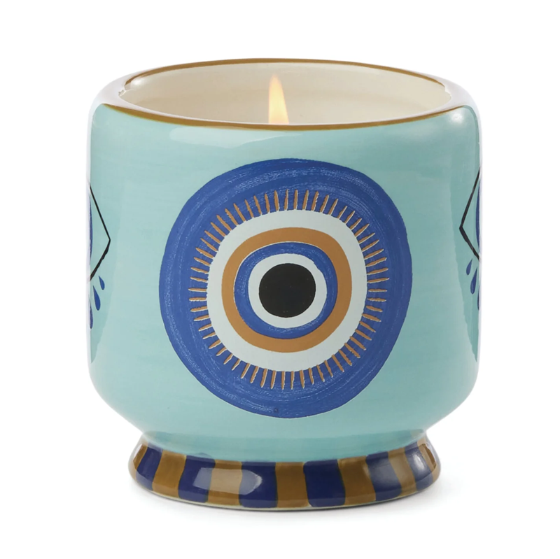 Adopo Eye Ceramic Candle Blue Pot