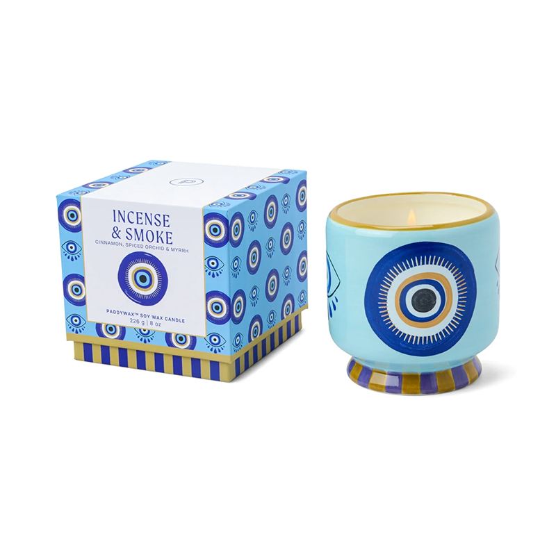 Adopo Eye Ceramic Candle and box
 - Incense & Smoke