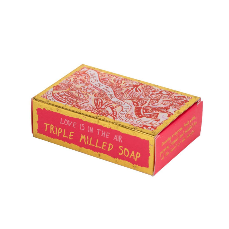 Box of ARTHOUSE  triple milled soap with decorative design and text on a white background