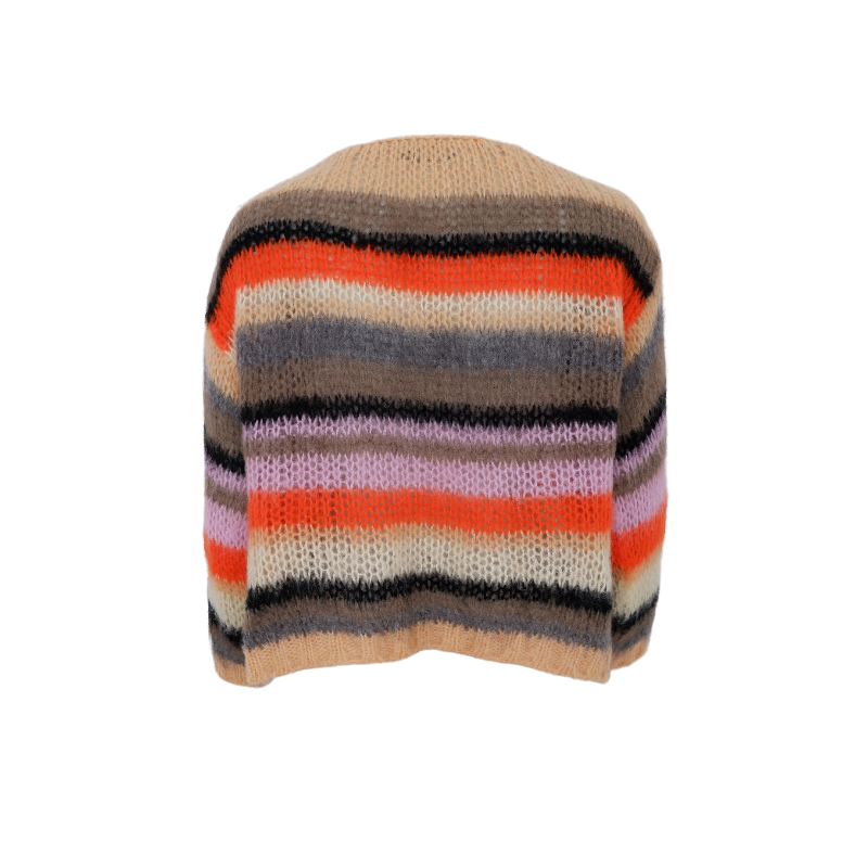 Adelin Multi Striped Cardigan Peach back