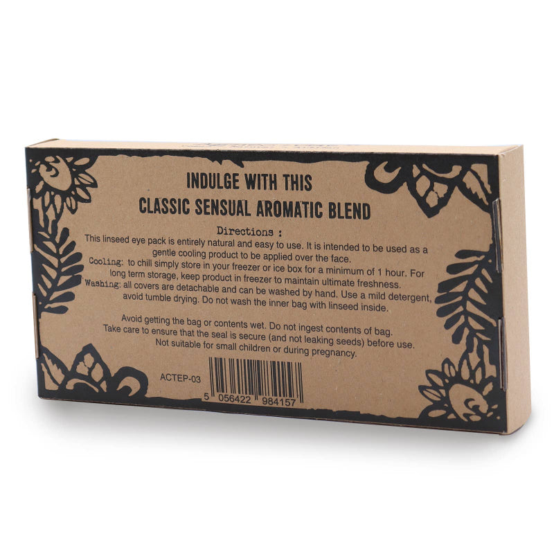 Kraft paper packaging with black text and decorative elements on a white background