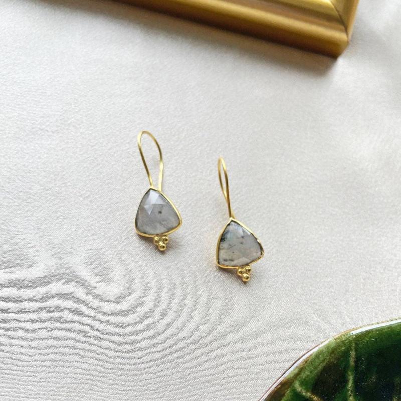 Ashiana Labradorite lola earrings gold 3