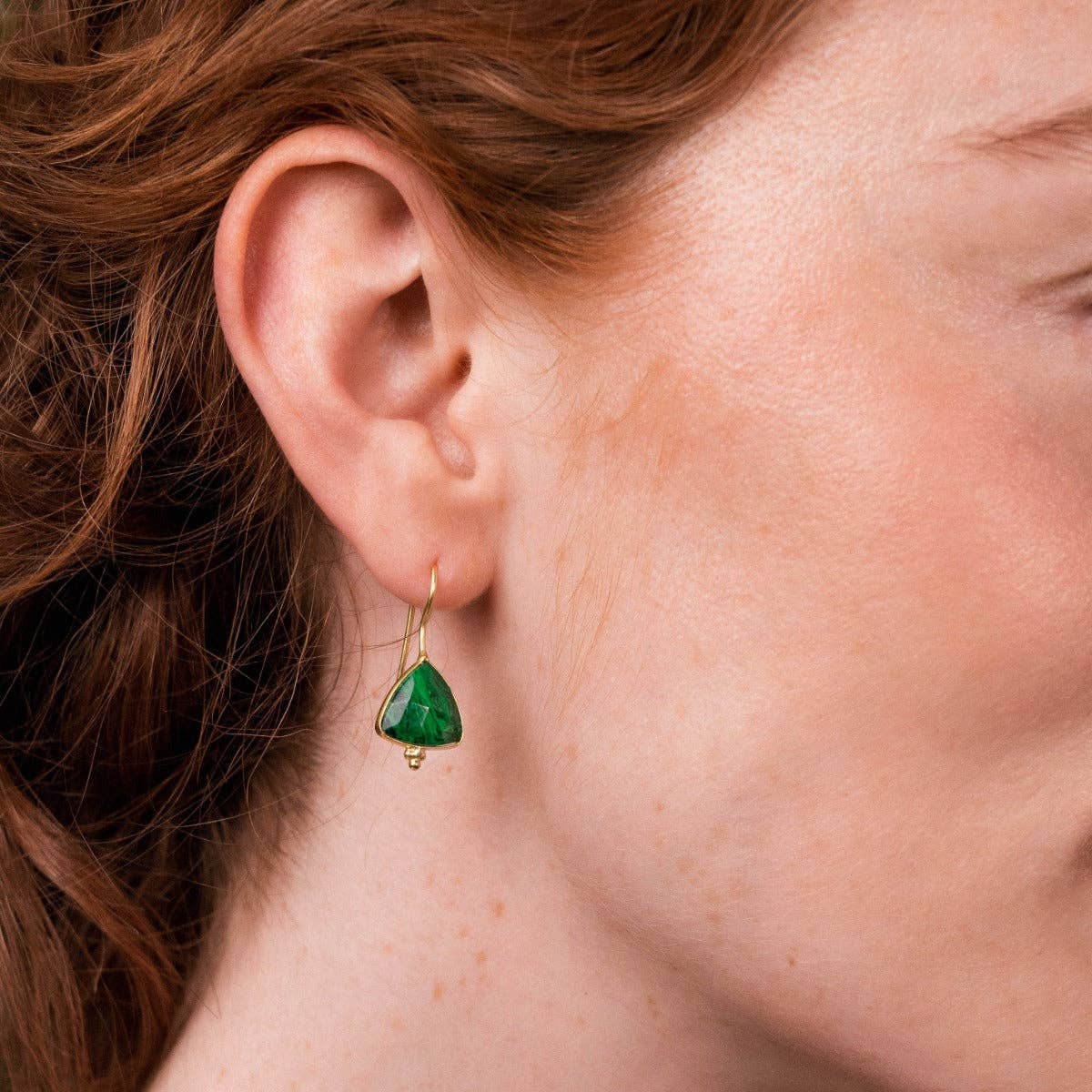 Ashiana Lola Malachite Earrings on model