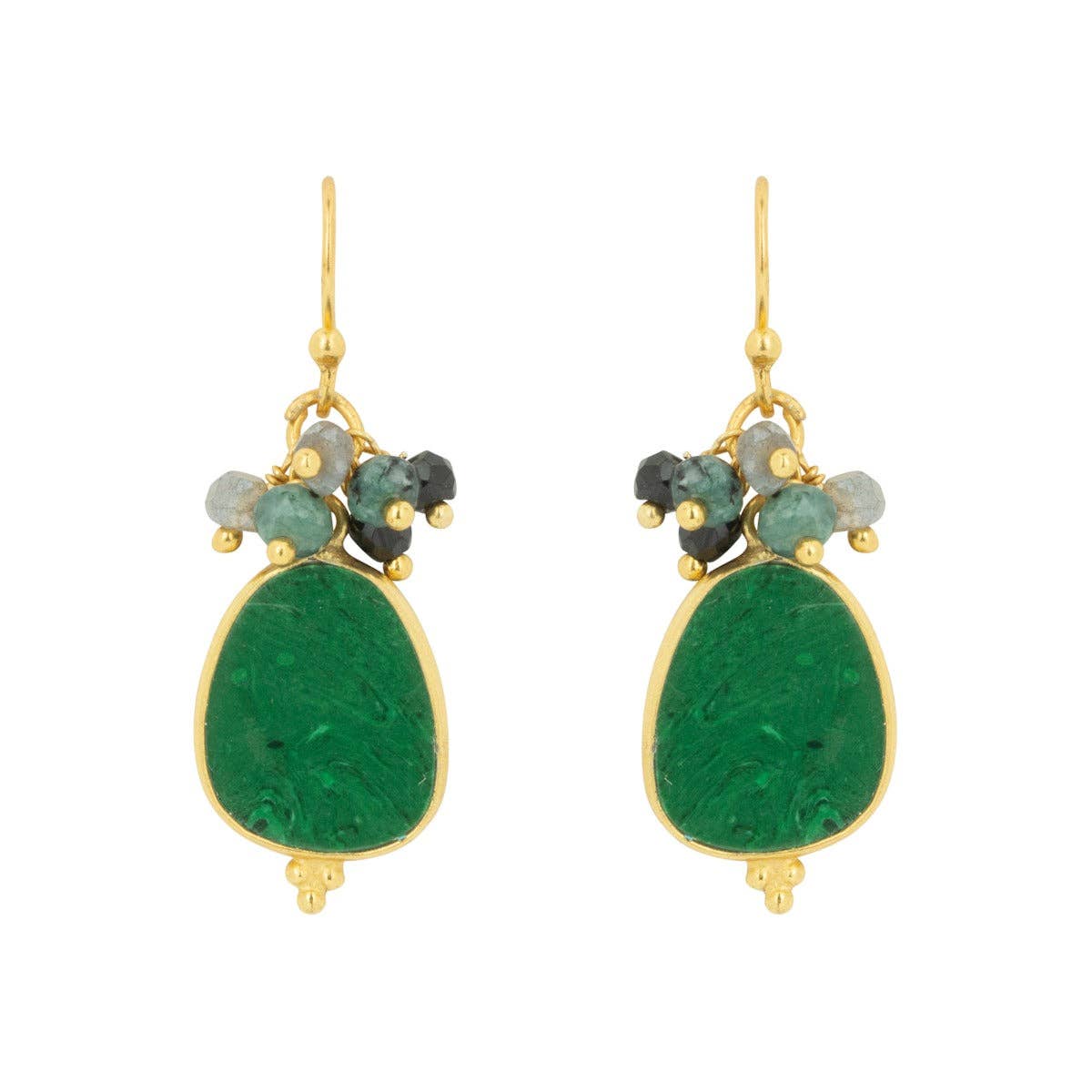 Ashiana Willow Malachite Earrings