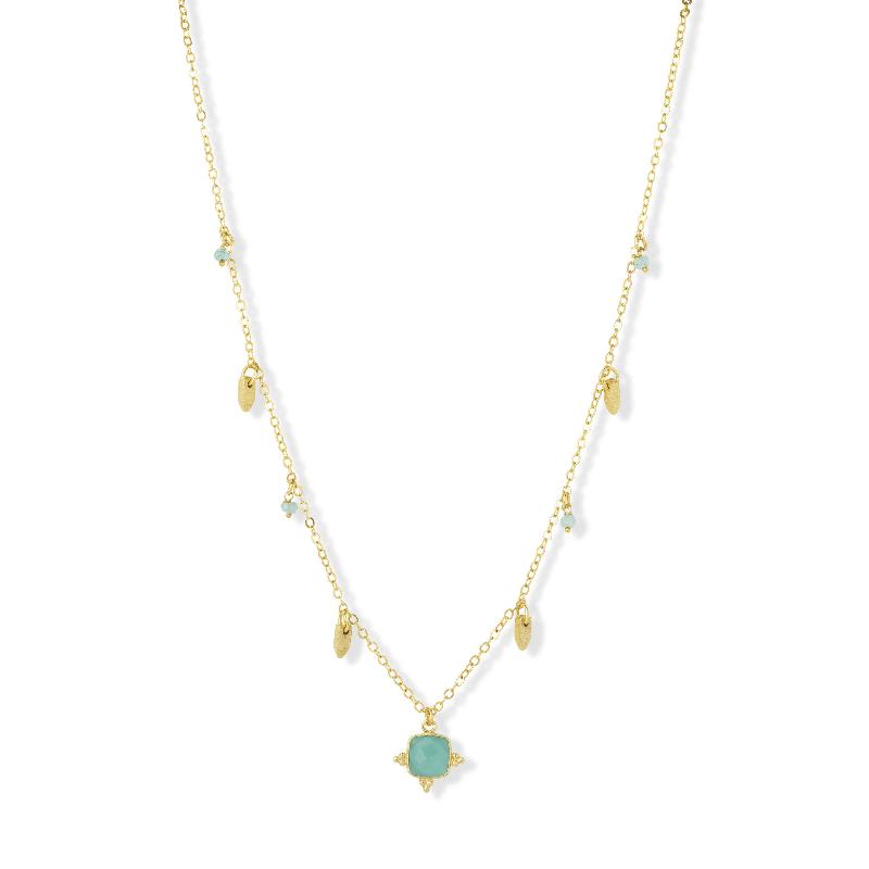 Ashiana aqua gold necklace