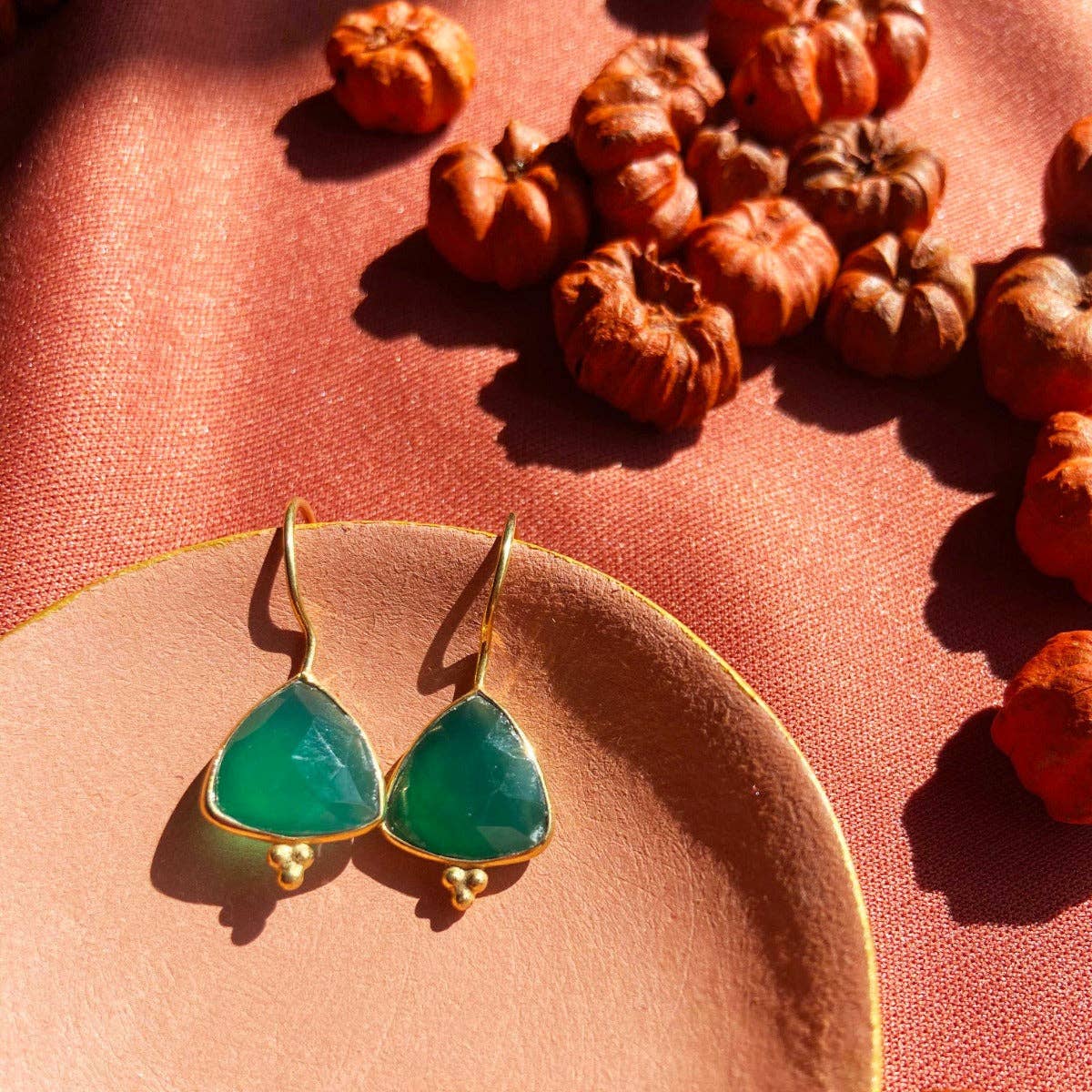 Ashiana boho lola earring green and gold