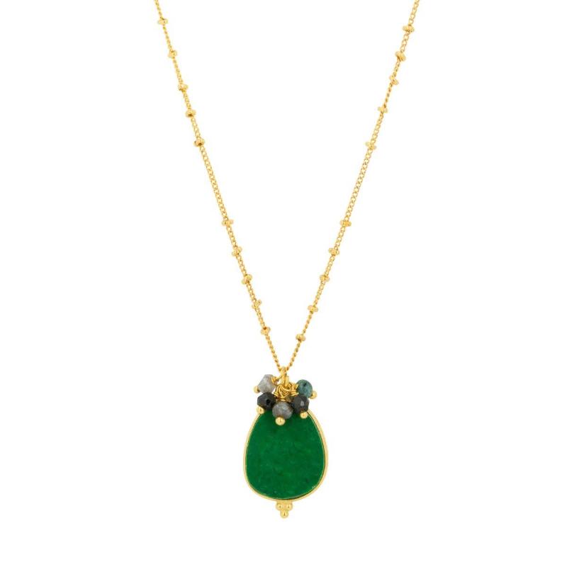 Ashiana willow necklace malachite green gemstone