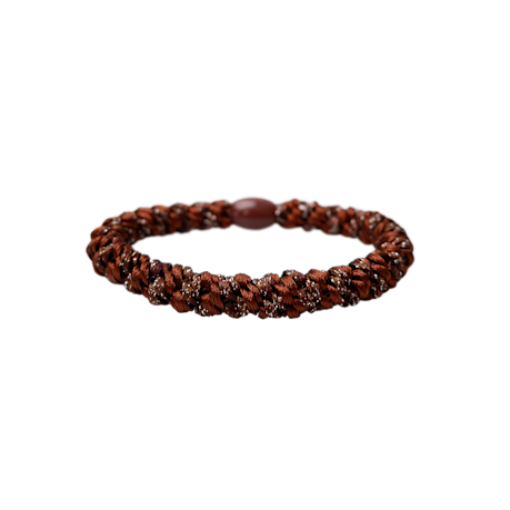 kally hair band chestnut brown glitter
