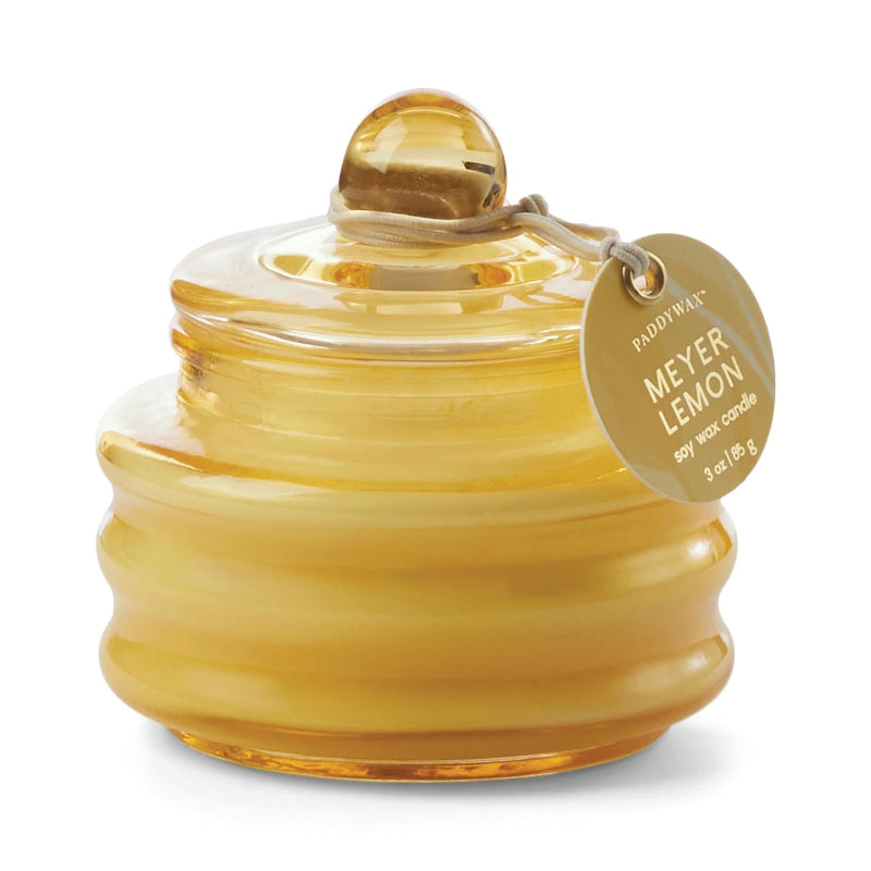 Beam Yellow Glass Candle - Meyer Lemon