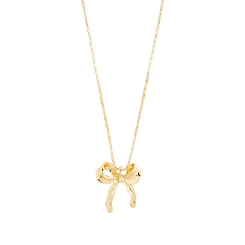Pilgrim Cassian Bow Necklace Gold-plated