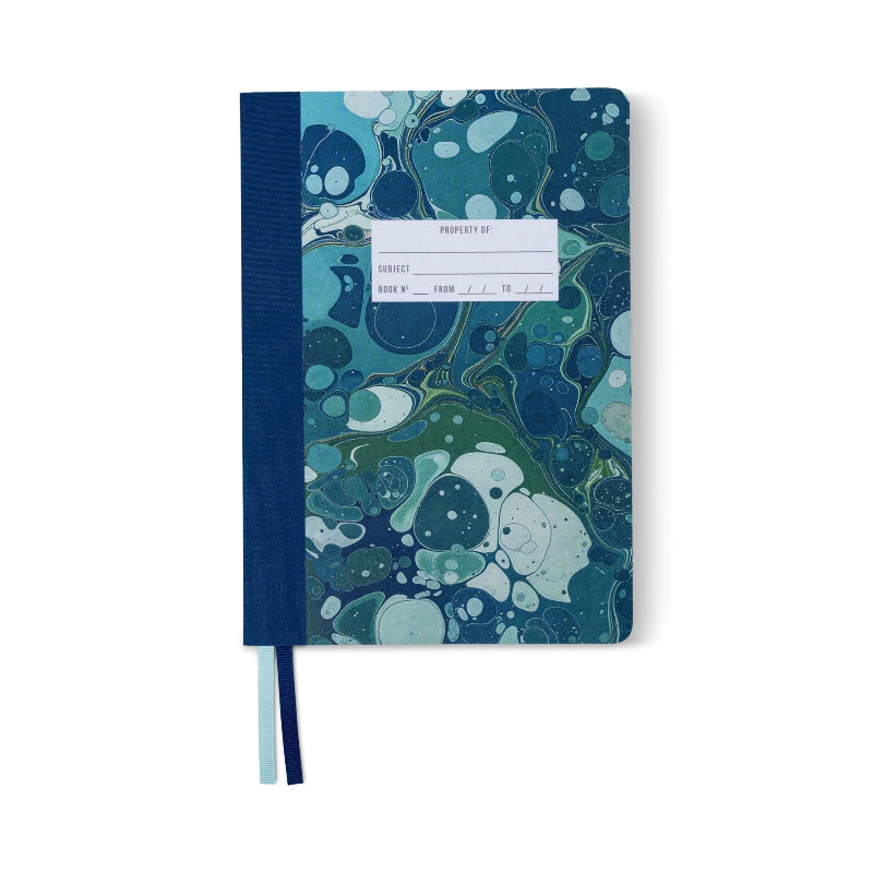 Ink Marble Pen & Pouch Set - Sky Burgundy