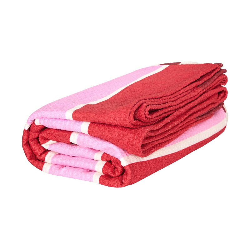 Dock & Bay Quick Dry Bath Towel Cherry Bomb  folded