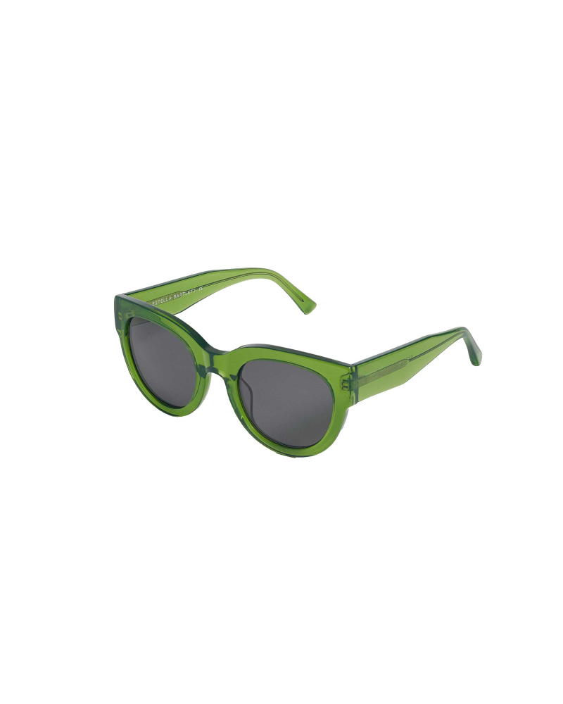 Estella Bartlett Seoul Sunglasses Green with dark lenses on a white background