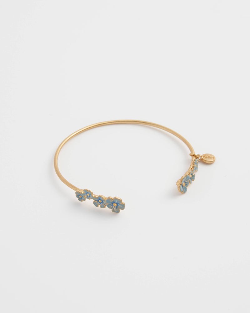 Fable Forget-Me-Not Bangle on a light gray background