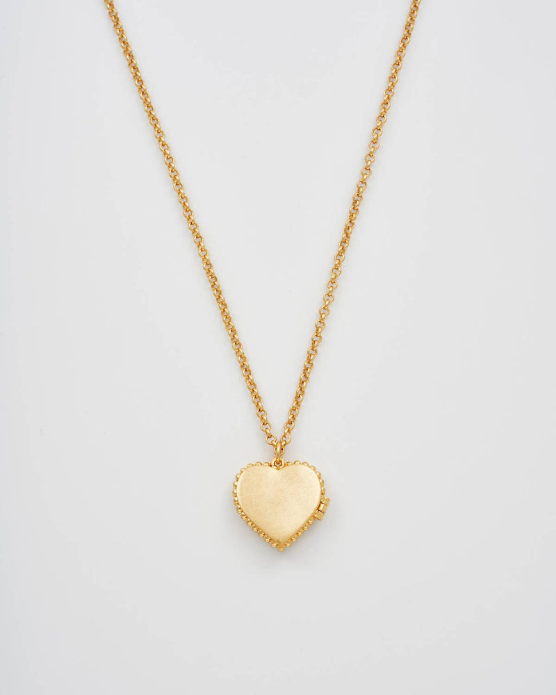 Fable Jasmine Heart Locket Necklace back view