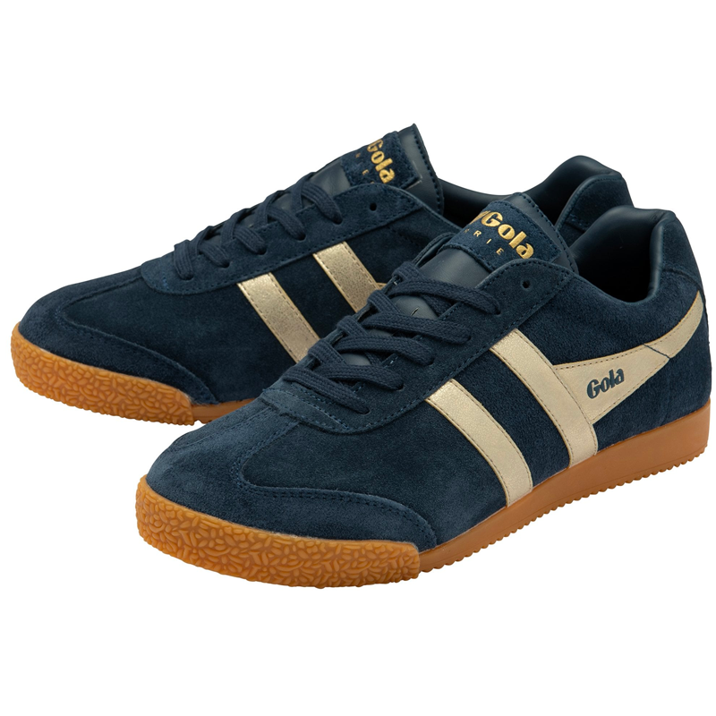 GOLA WOMENS HARRIER IN NAVY WITH GOLD STRIPES