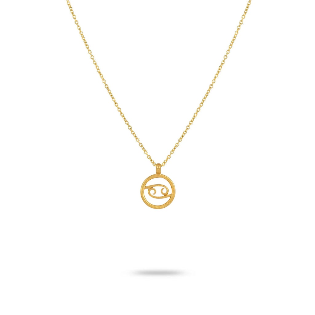 gold zodiac necklace for Cancer