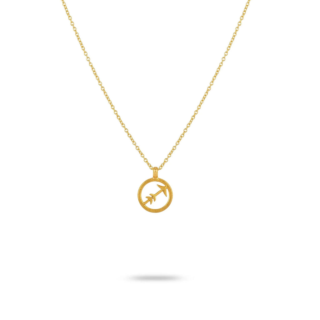 gold zodiac sign necklace for Sagittarius
