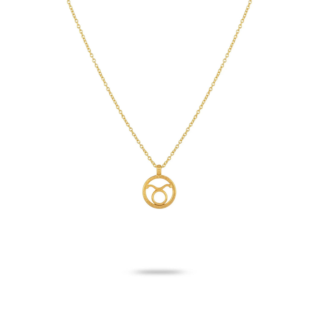 gold zodiac necklace for Taurus