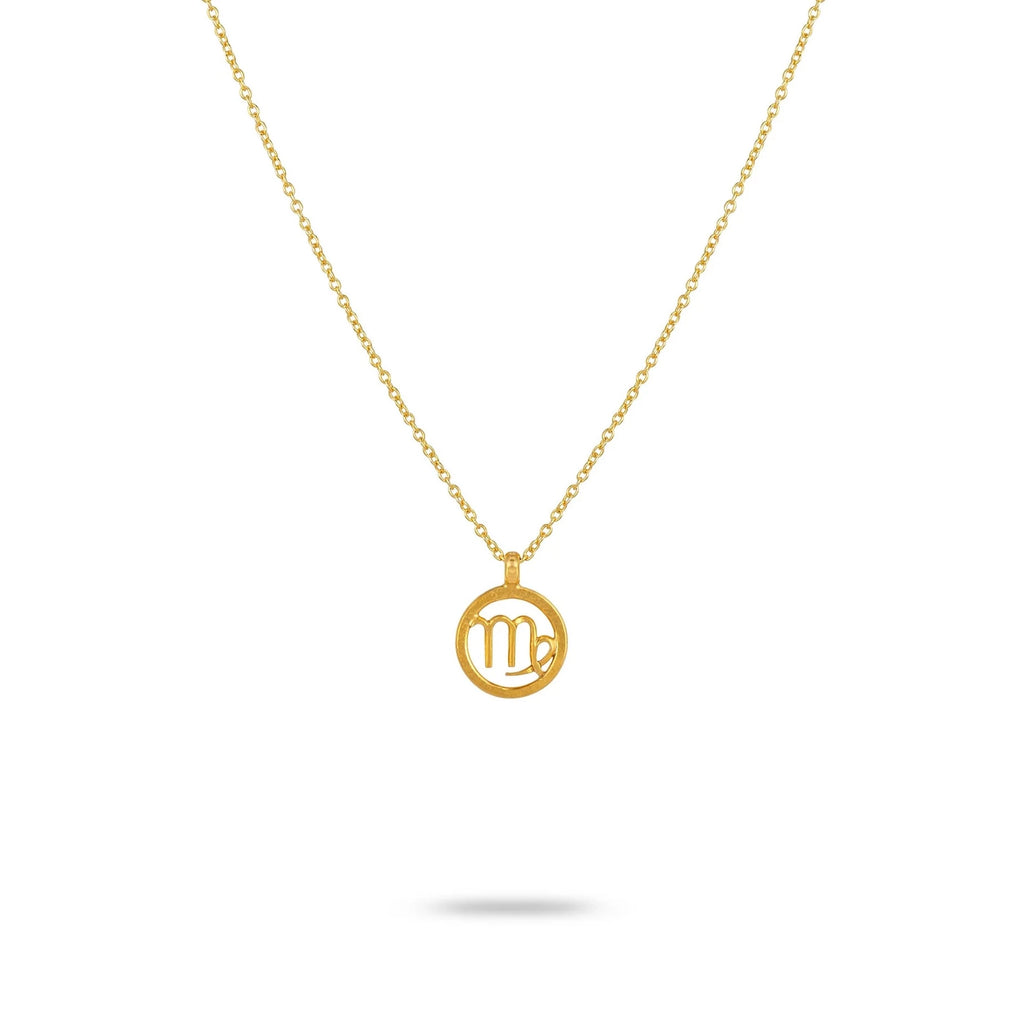 gold zodiac necklace for Virgo