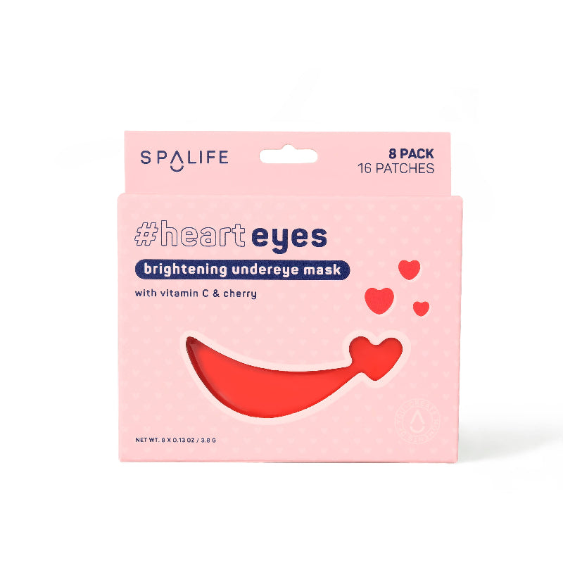 Spalife heart eyes brightening undereye mask packaging on a white background