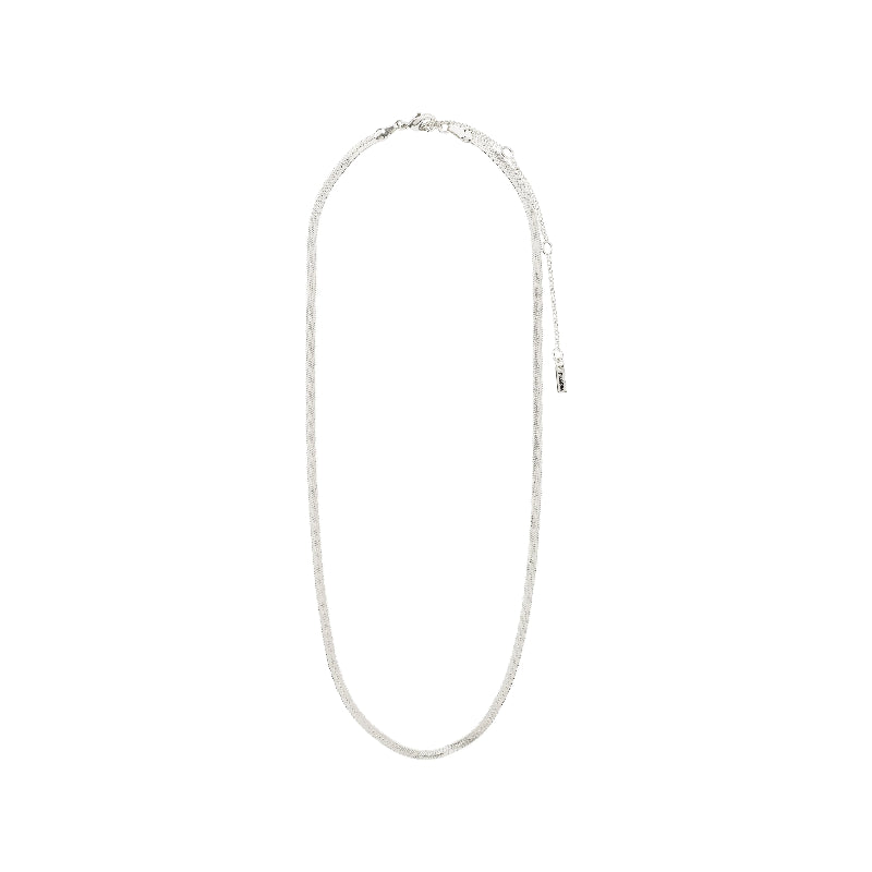 Pilgrim Joanna Flat Snake Necklace Silver-plated